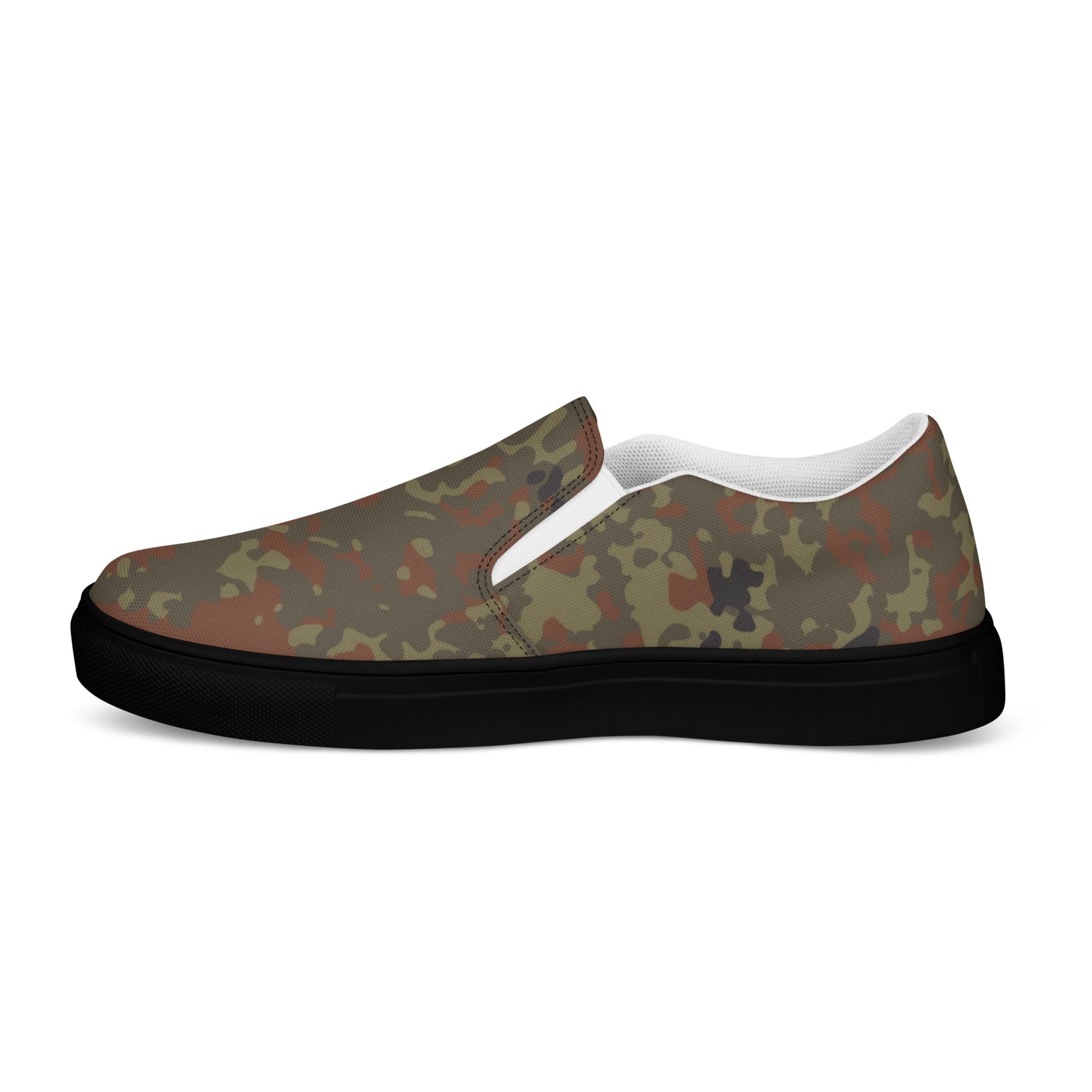 German Flecktarn CAMO Mens Slip-On Canvas Shoes