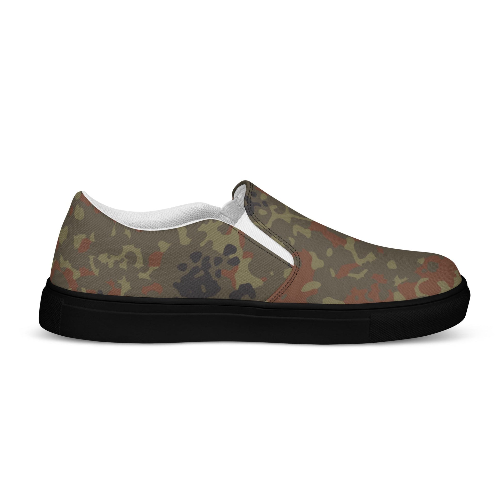 German Flecktarn CAMO Mens Slip-On Canvas Shoes