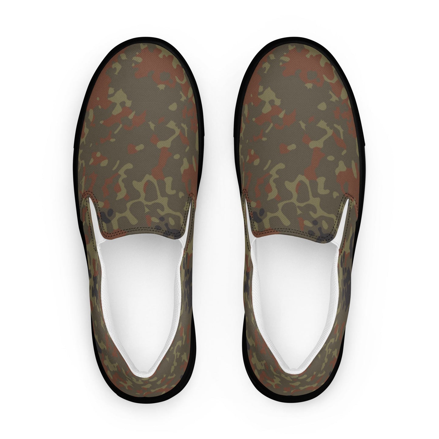 German Flecktarn CAMO Mens Slip-On Canvas Shoes