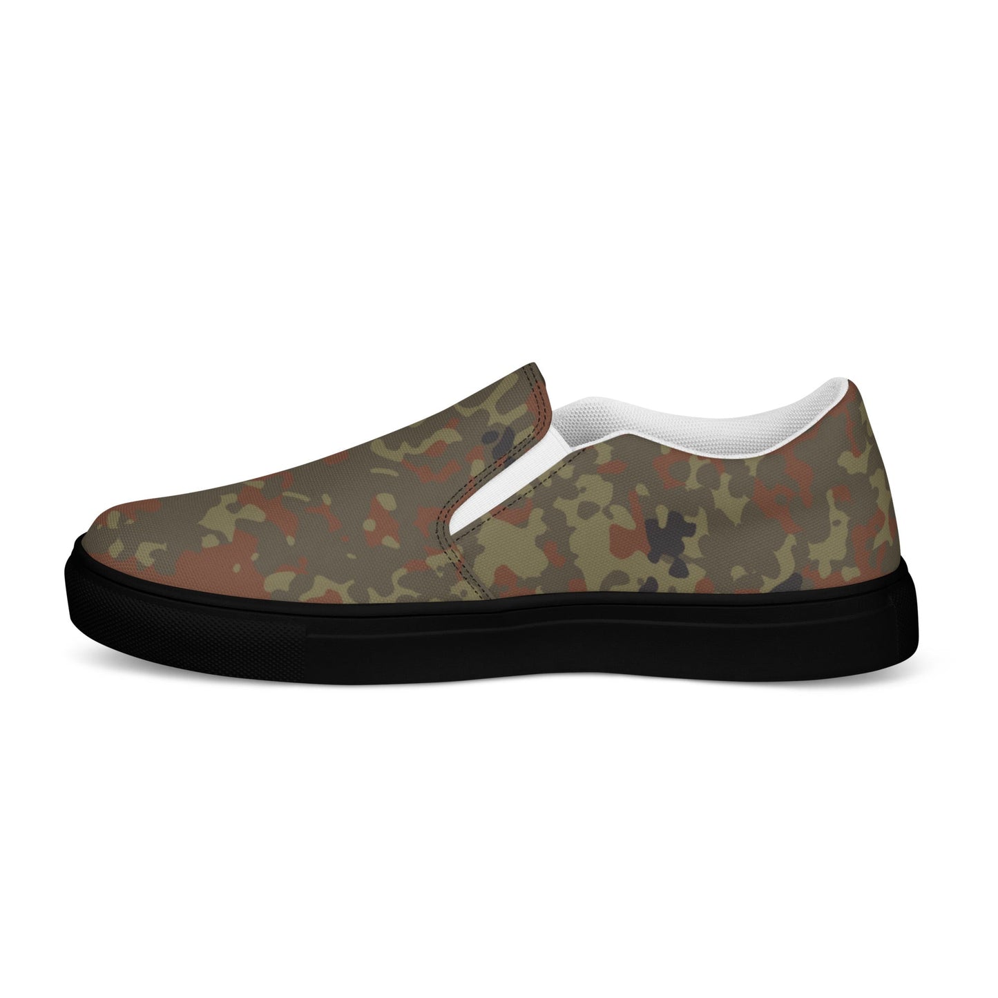 German Flecktarn CAMO Mens Slip-On Canvas Shoes