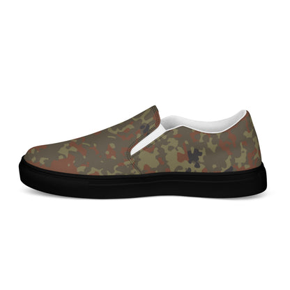 German Flecktarn CAMO Mens Slip-On Canvas Shoes