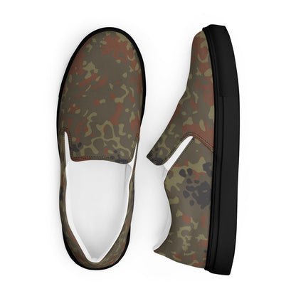 German Flecktarn CAMO Mens Slip-On Canvas Shoes