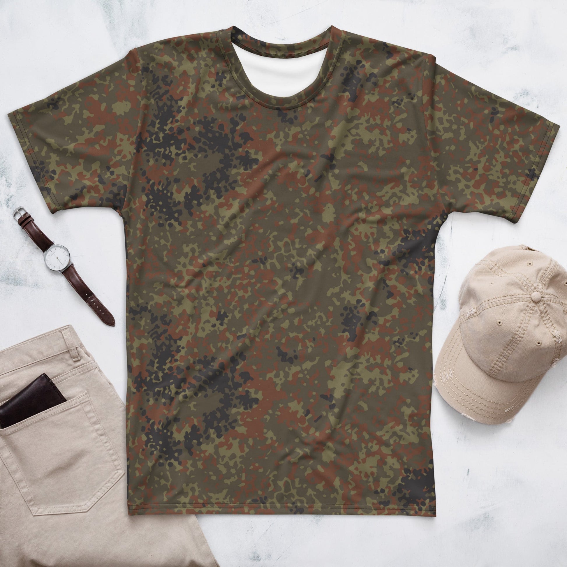German Flecktarn CAMO Mens T-Shirt - XS