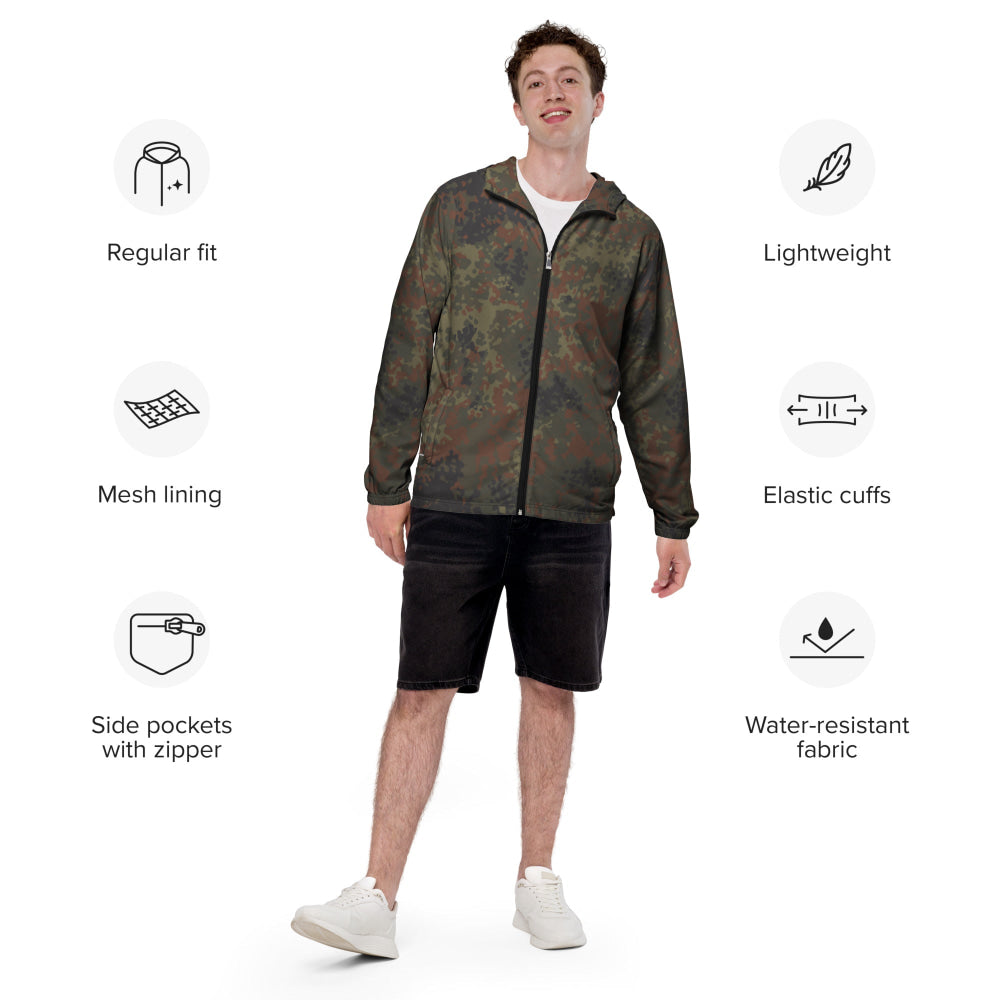 German Flecktarn CAMO Men’s windbreaker - Mens Windbreaker