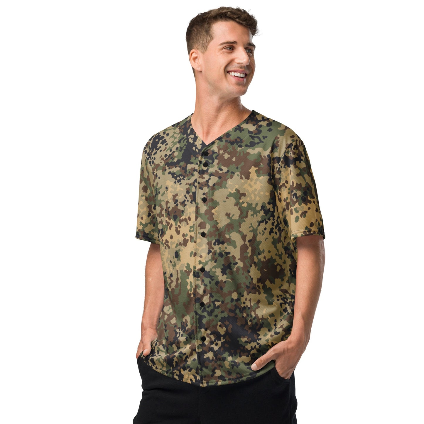 German Flecktarn Multi-terrain CAMO baseball jersey - Baseball Jerseys
