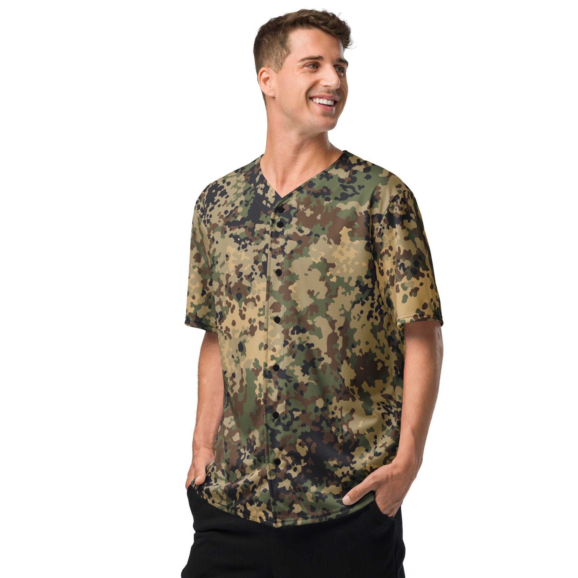 German Flecktarn Multi-terrain CAMO baseball jersey - Baseball Jerseys