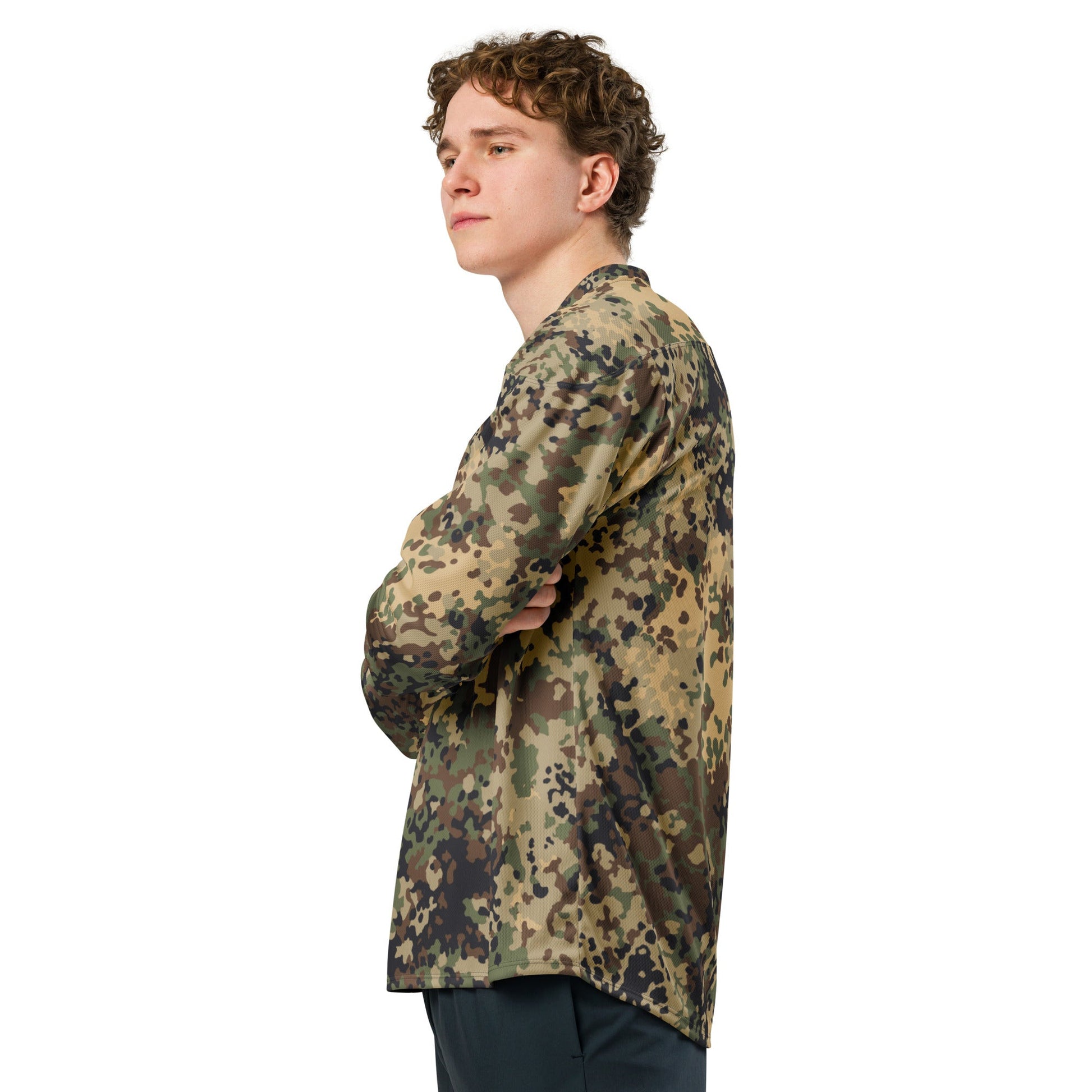 German Flecktarn Multi-terrain CAMO hockey fan jersey - 2XS - Hockey Jerseys