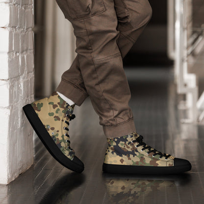 German Flecktarn Multi-terrain CAMO Mens high top canvas shoes - 5 - High Top Canvas Shoes