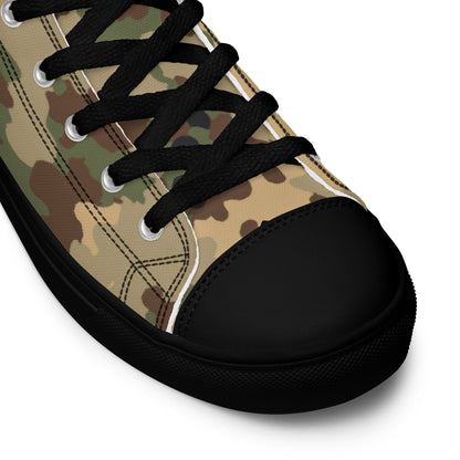 German Flecktarn Multi-terrain CAMO Mens high top canvas shoes - High Top Canvas Shoes