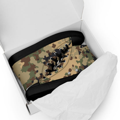 German Flecktarn Multi-terrain CAMO Mens high top canvas shoes - High Top Canvas Shoes