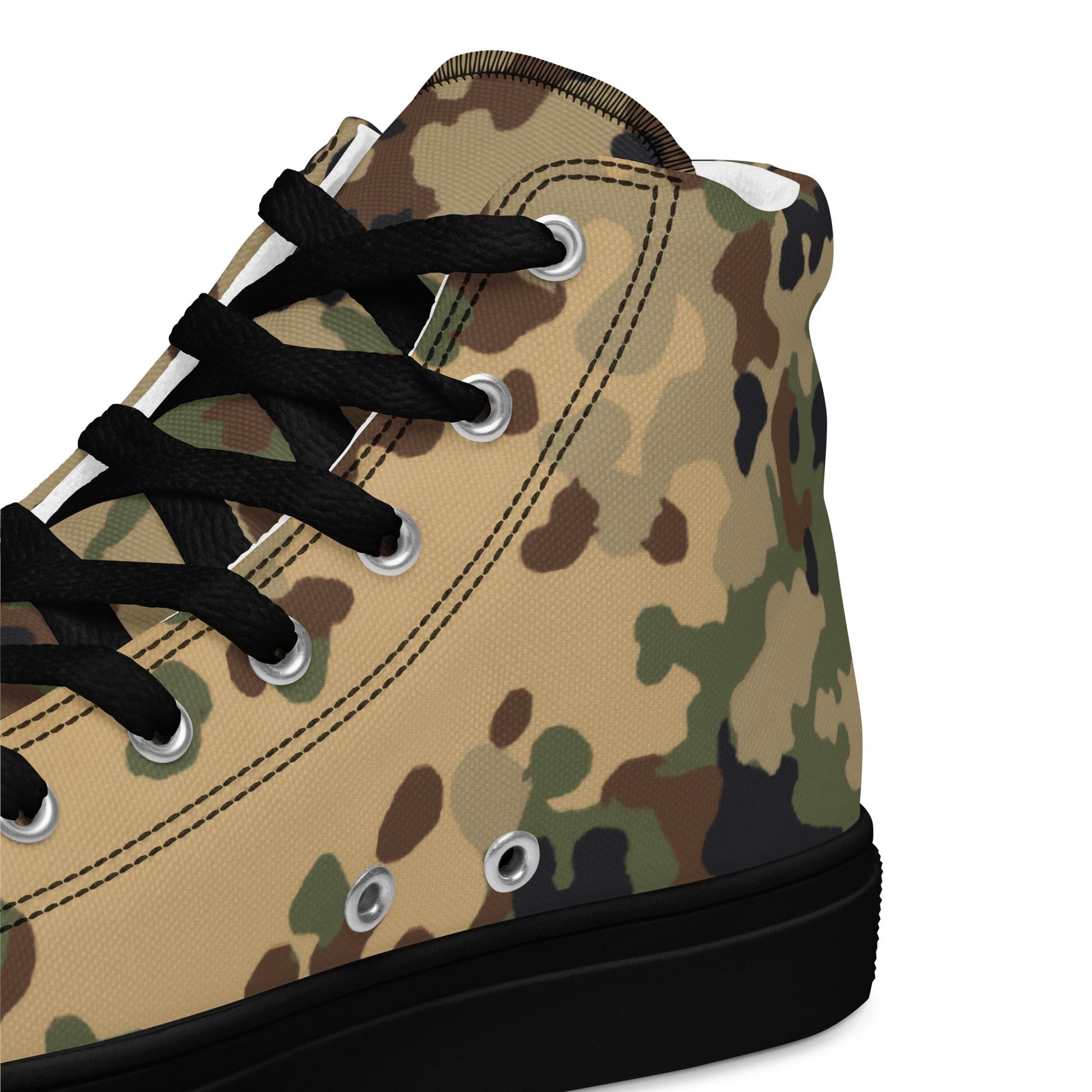 German Flecktarn Multi-terrain CAMO Mens high top canvas shoes - High Top Canvas Shoes