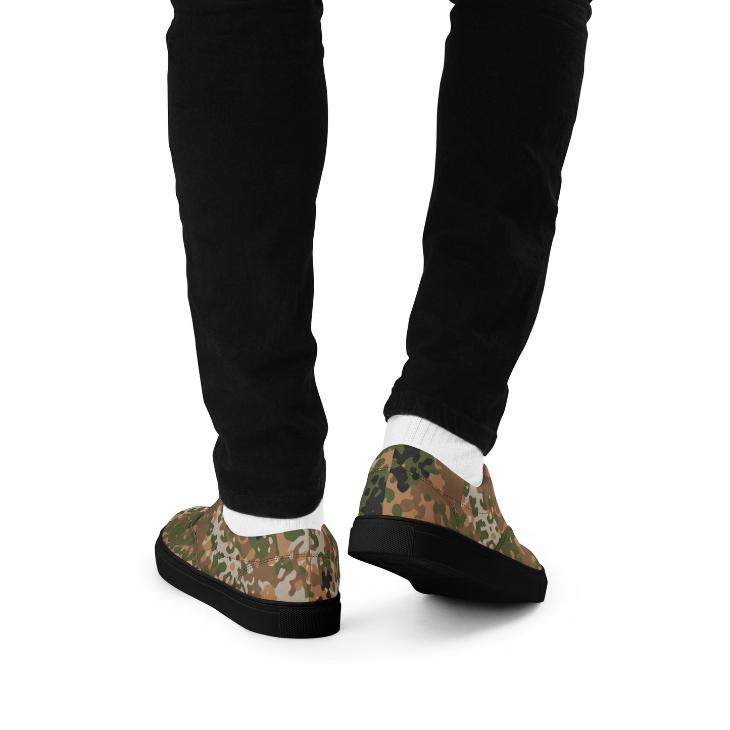 German Flecktarn Multi-terrain CAMO Mens Lace-Up Canvas Shoes - Lace-up