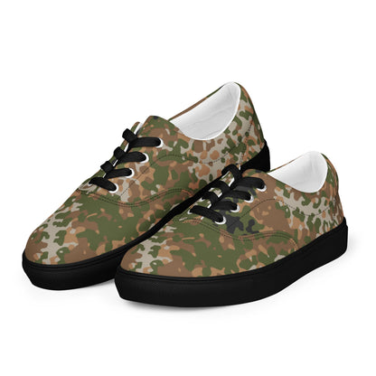 German Flecktarn Multi-terrain CAMO Mens Lace-Up Canvas Shoes - Lace-up
