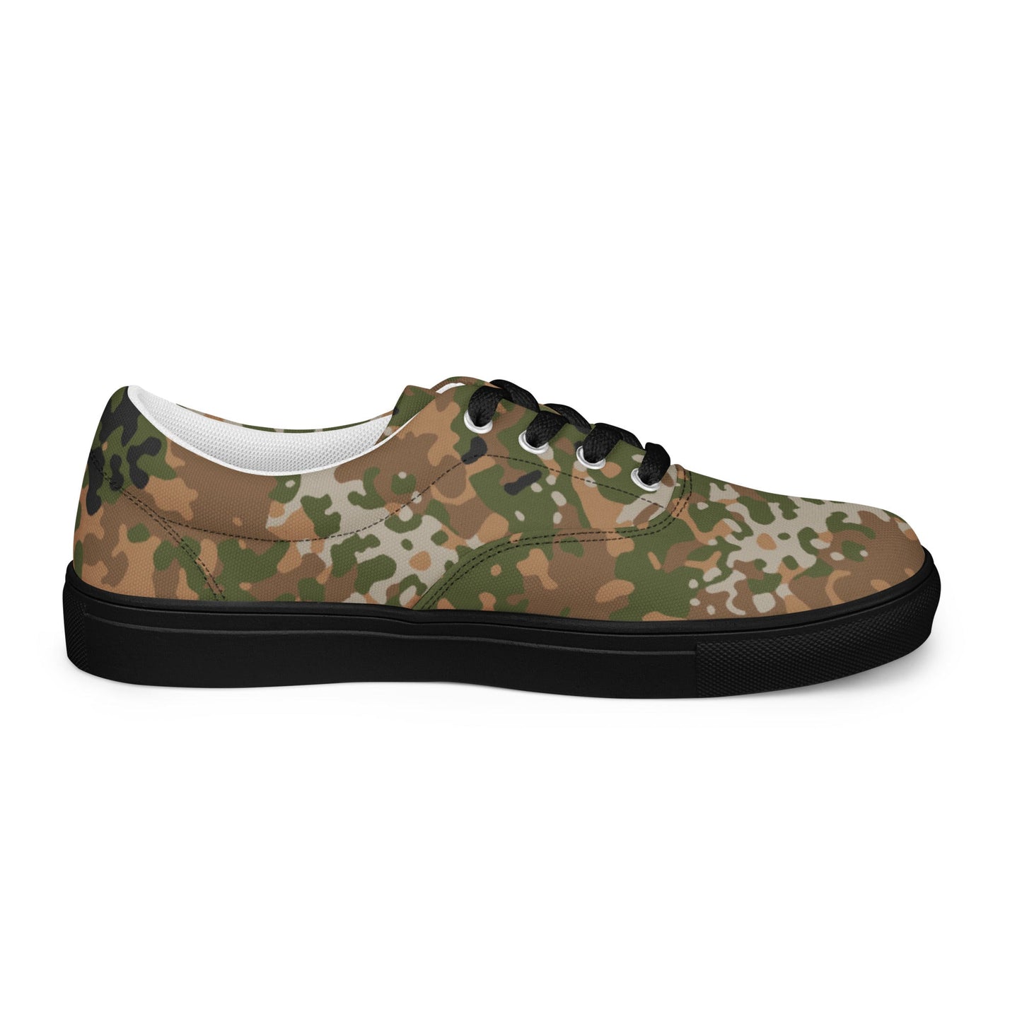 German Flecktarn Multi-terrain CAMO Mens Lace-Up Canvas Shoes - Lace-up