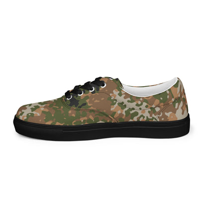 German Flecktarn Multi-terrain CAMO Mens Lace-Up Canvas Shoes - Lace-up