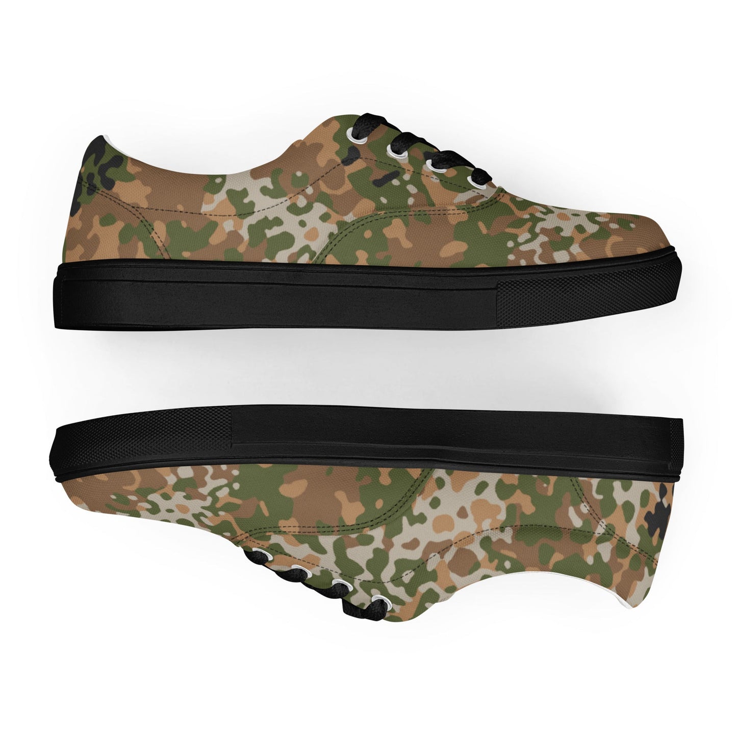 German Flecktarn Multi-terrain CAMO Mens Lace-Up Canvas Shoes - Lace-up