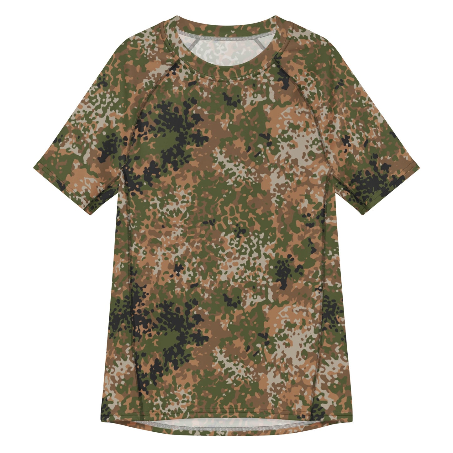 German Flecktarn Multi-terrain CAMO Mens Short-Sleeve Rash Guard - 2XS