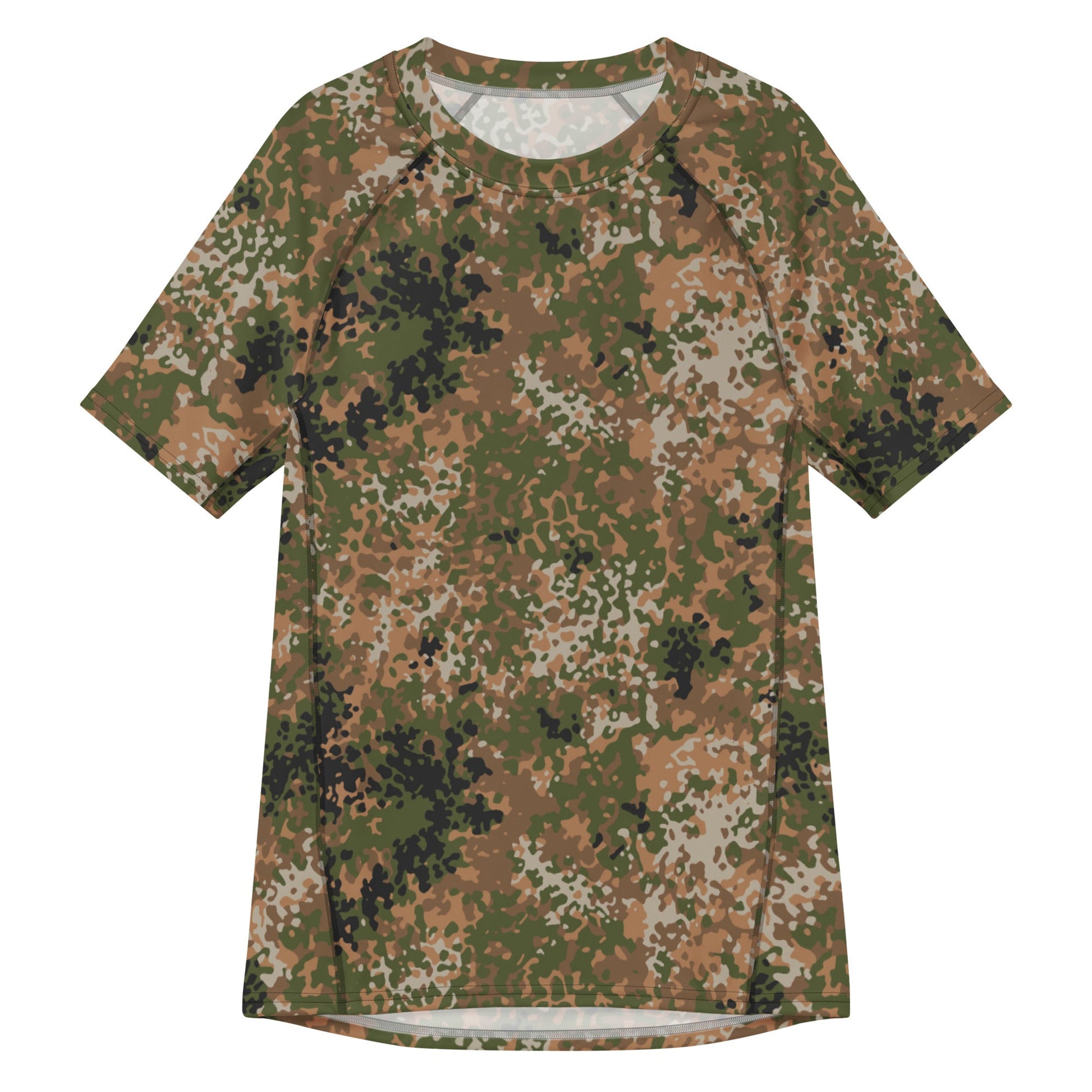 German Flecktarn Multi-terrain CAMO Mens Short-Sleeve Rash Guard - 2XS