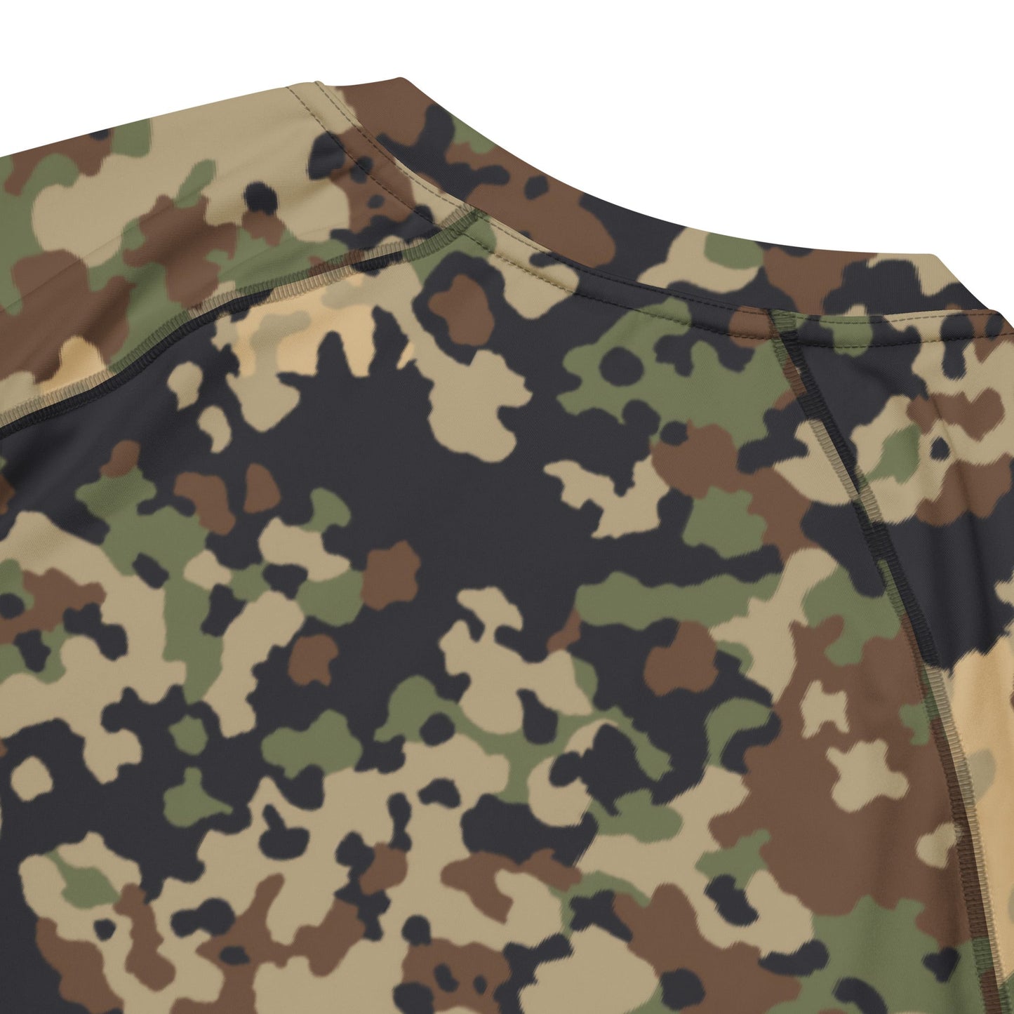 German Flecktarn Multi-terrain CAMO Mens Short-Sleeve Rash Guard - Short-sleeve Guards
