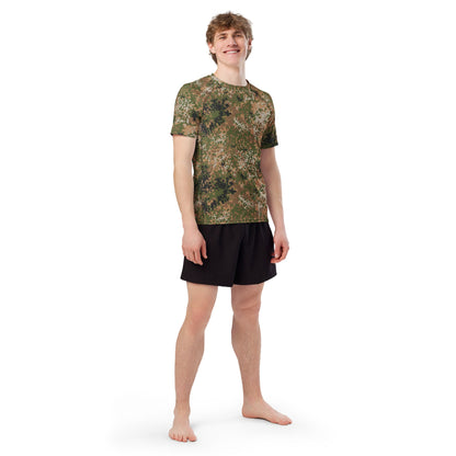 German Flecktarn Multi-terrain CAMO Mens Short-Sleeve Rash Guard