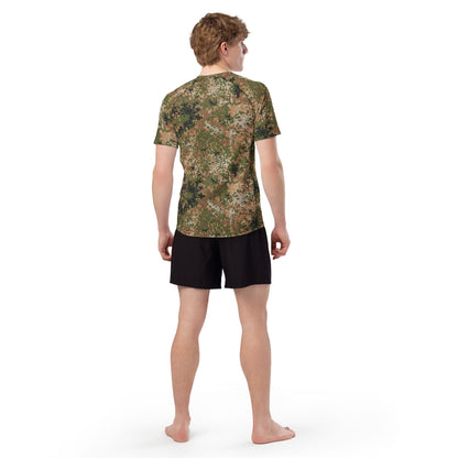 German Flecktarn Multi-terrain CAMO Mens Short-Sleeve Rash Guard
