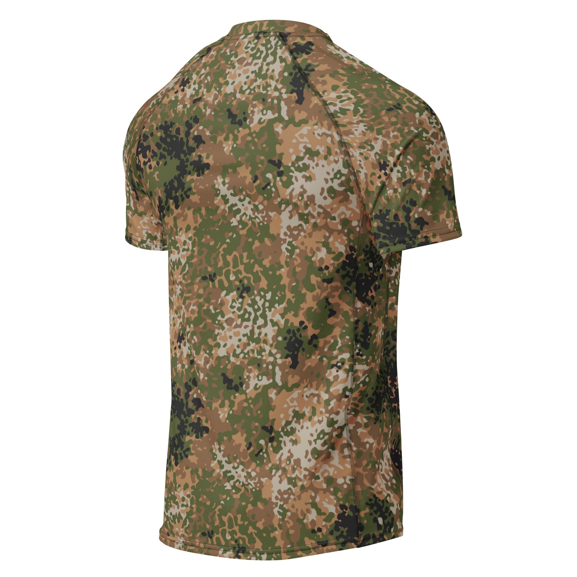German Flecktarn Multi-terrain CAMO Mens Short-Sleeve Rash Guard
