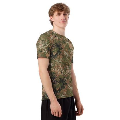German Flecktarn Multi-terrain CAMO Mens Short-Sleeve Rash Guard