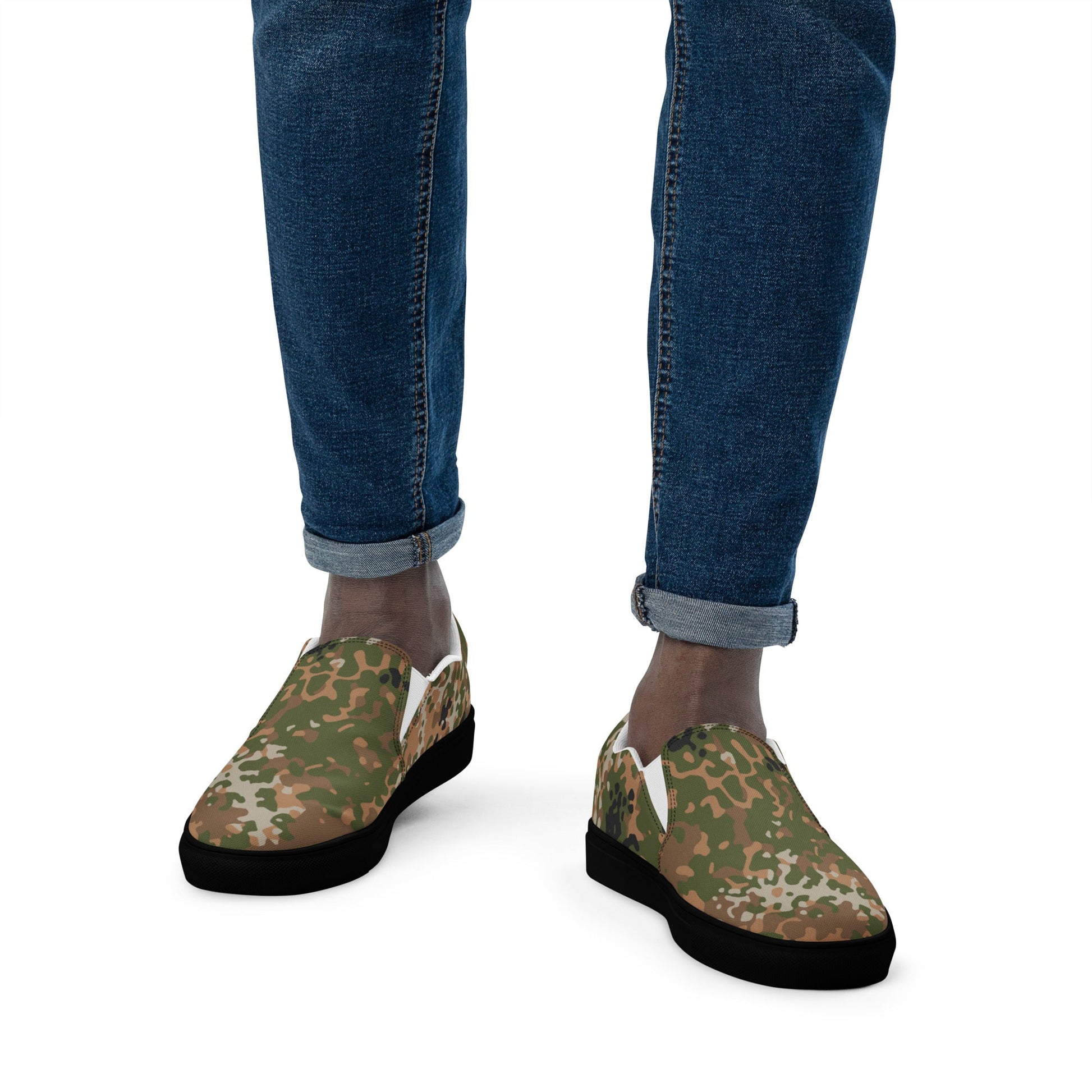 German Flecktarn Multi-terrain CAMO Mens Slip-On Canvas Shoes