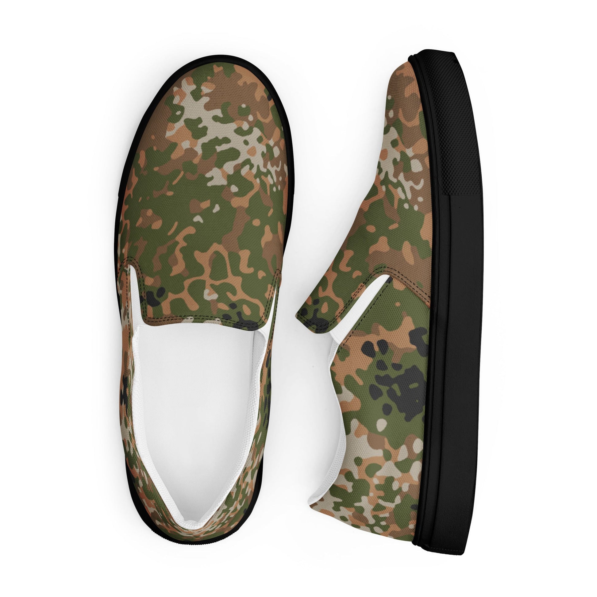 German Flecktarn Multi-terrain CAMO Mens Slip-On Canvas Shoes