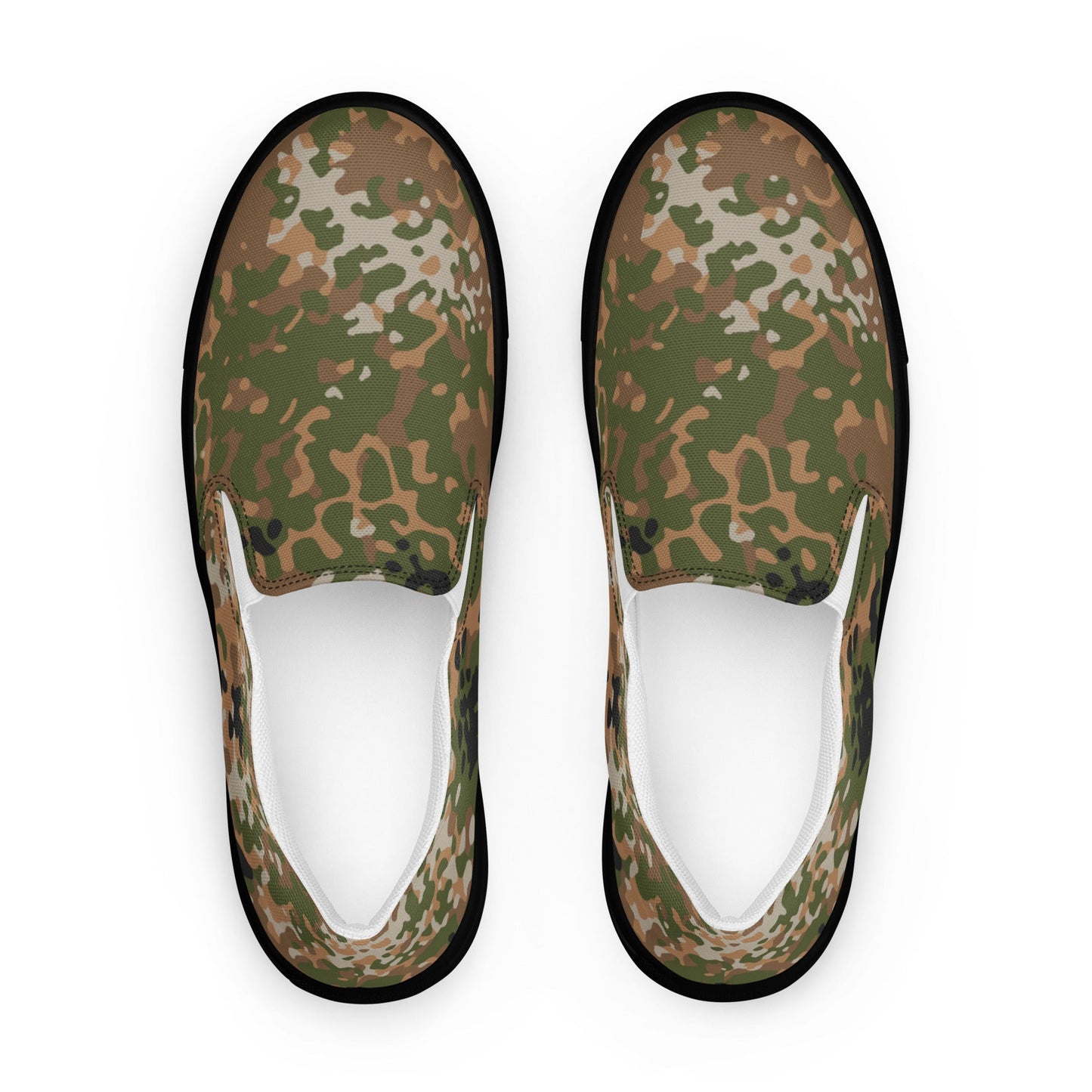 German Flecktarn Multi-terrain CAMO Mens Slip-On Canvas Shoes