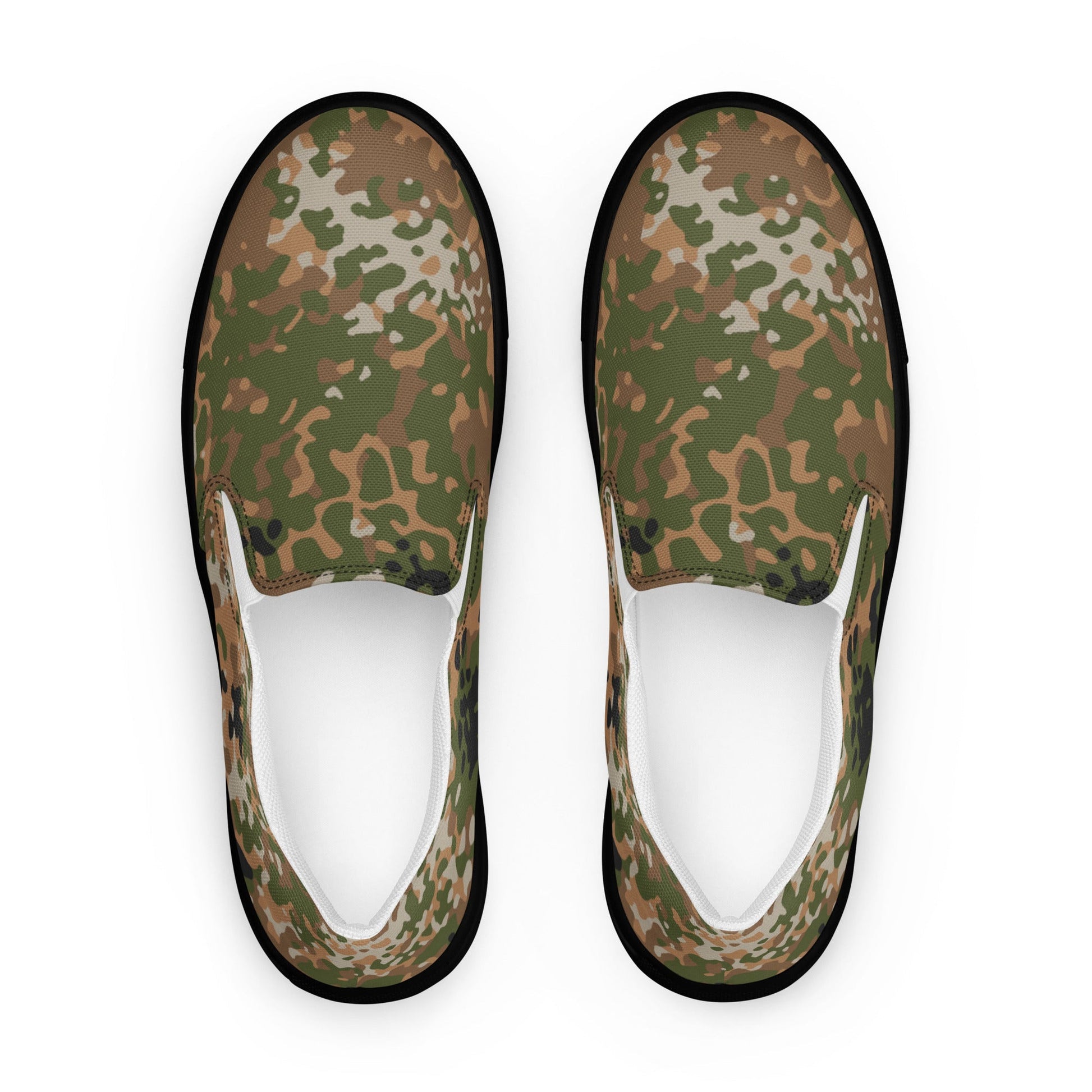 German Flecktarn Multi-terrain CAMO Mens Slip-On Canvas Shoes