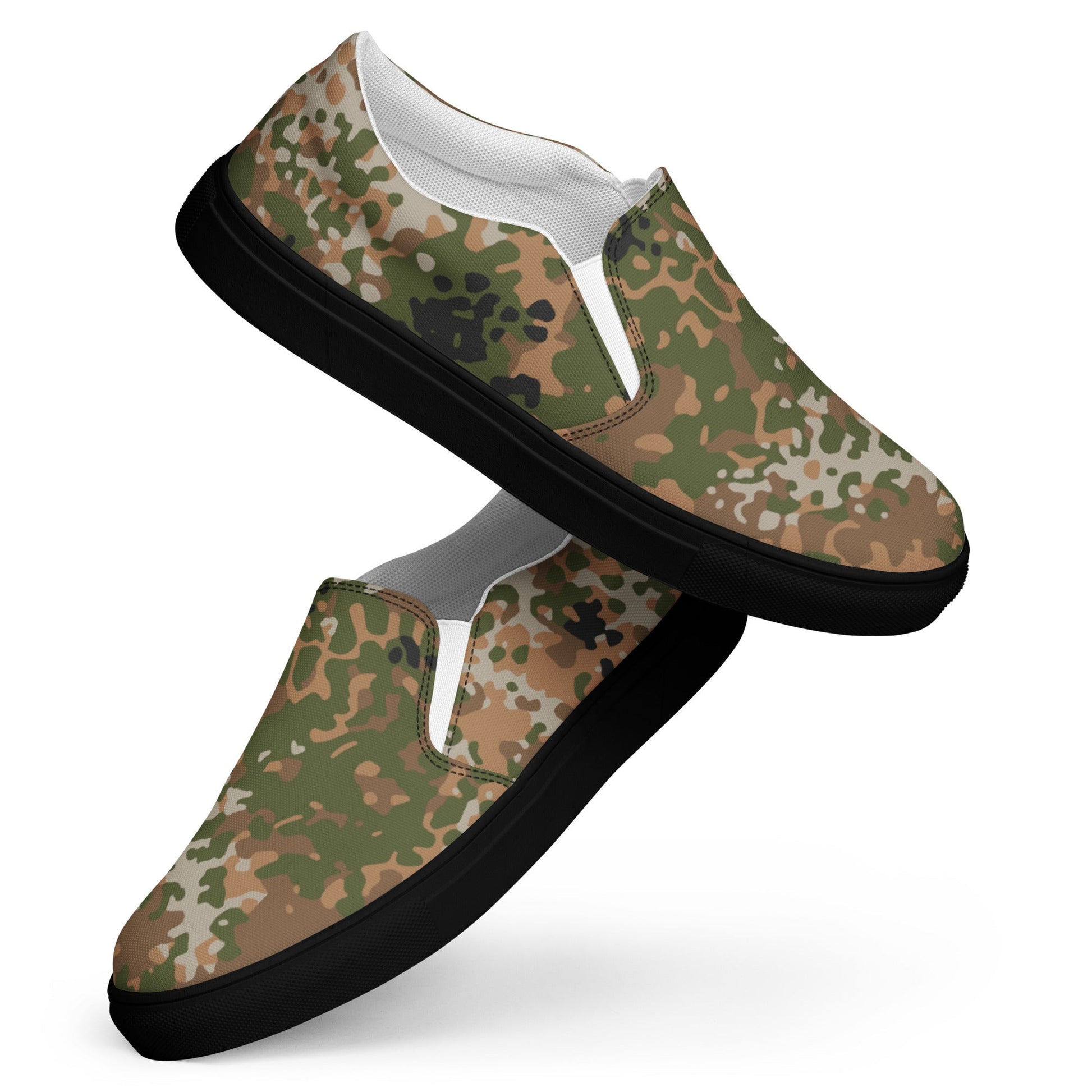 German Flecktarn Multi-terrain CAMO Mens Slip-On Canvas Shoes