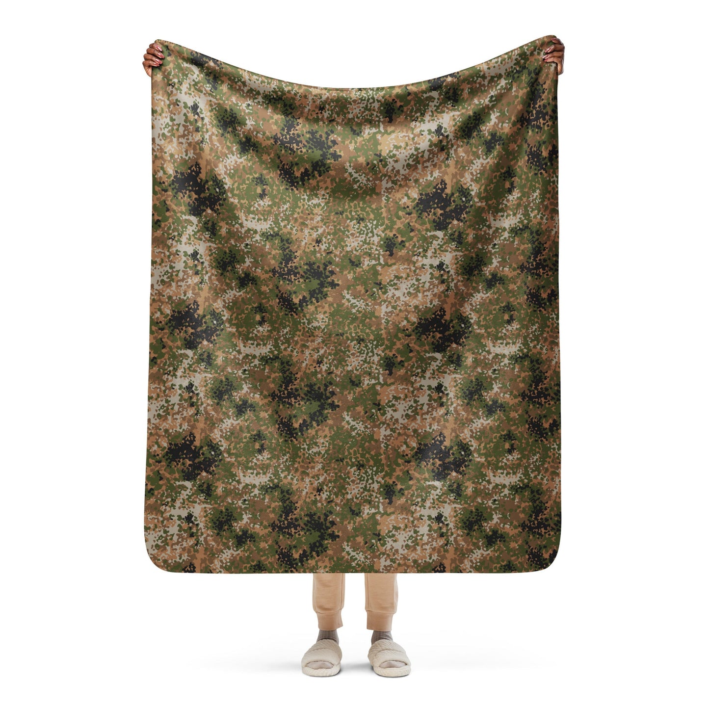 German Flecktarn Multi-terrain CAMO Sherpa Blanket - 50″×60″