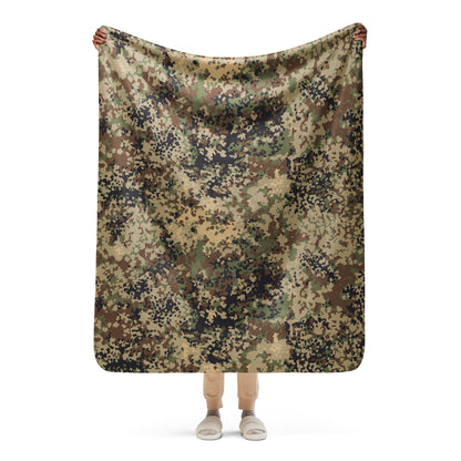 German Flecktarn Multi-terrain CAMO Sherpa blanket - 50″×60″ - Blankets
