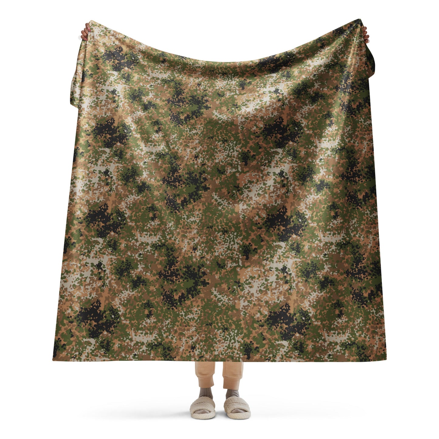 German Flecktarn Multi-terrain CAMO Sherpa Blanket - 60″×80″