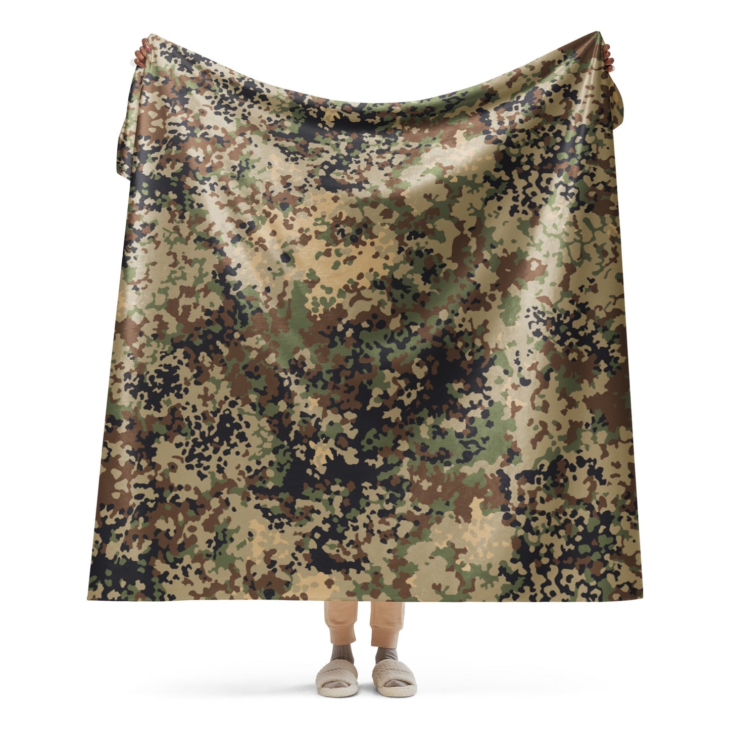 German Flecktarn Multi-terrain CAMO Sherpa blanket - 60″×80″ - Blankets