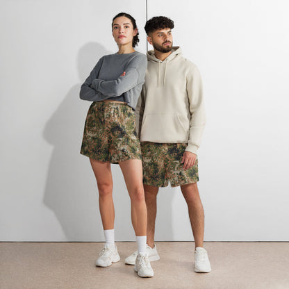 German Flecktarn Multi-terrain CAMO Unisex Athletic Long Shorts