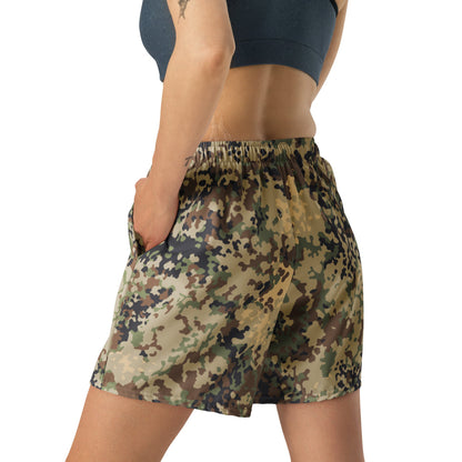 German Flecktarn Multi-terrain CAMO Unisex Athletic Long Shorts