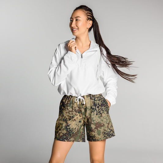 German Flecktarn Multi-terrain CAMO Unisex Athletic Long Shorts