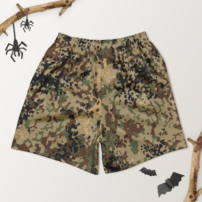 German Flecktarn Multi-terrain CAMO Unisex Athletic Long Shorts