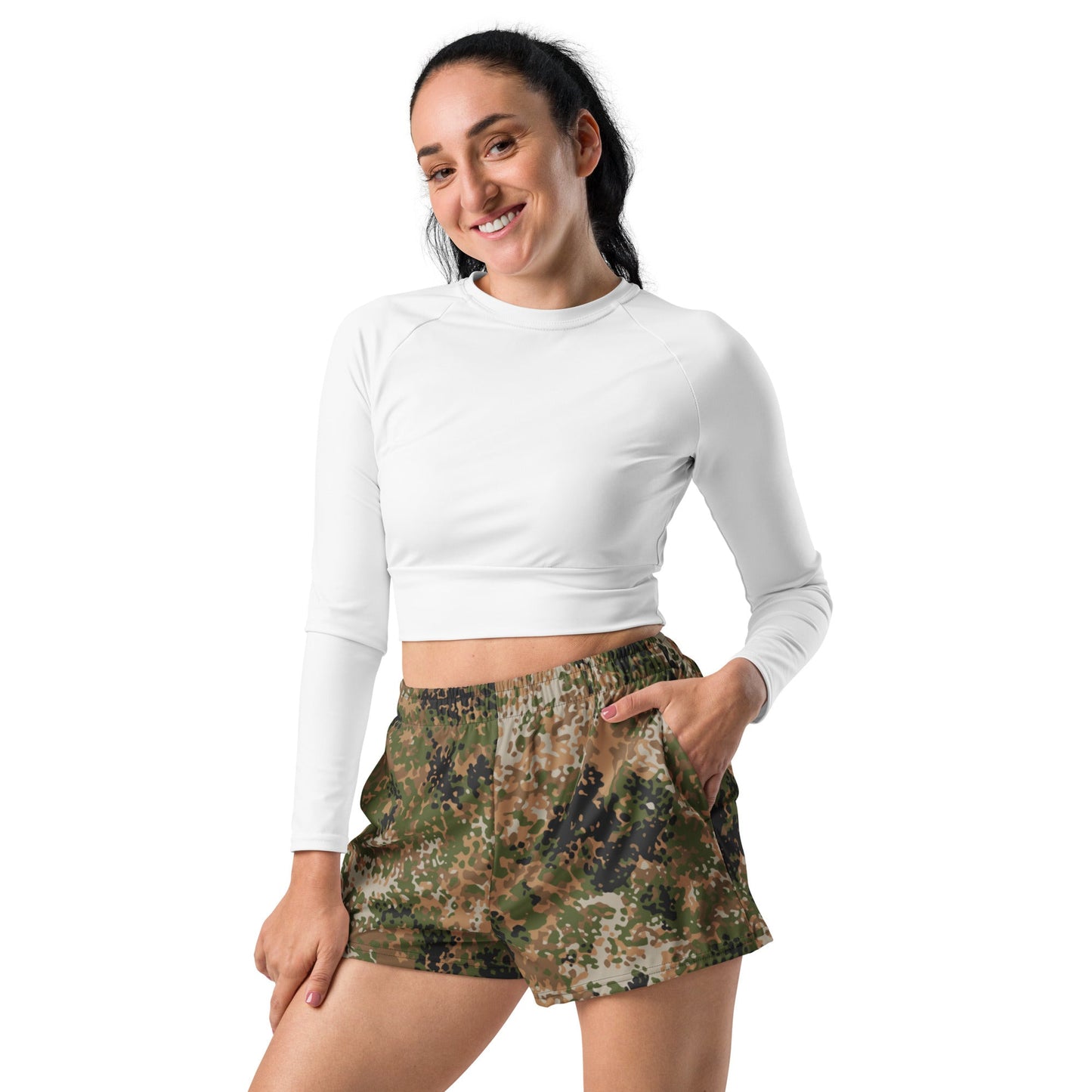 German Flecktarn Multi-terrain CAMO Unisex Athletic Shorts
