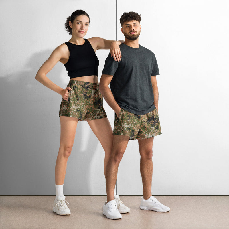 Flecktarn Bundeswehr Multi-Terrain CAMO Unisex Athletic Shorts