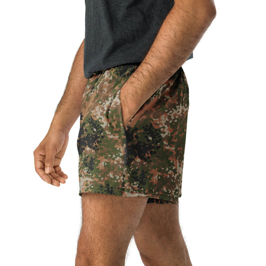 German Flecktarn Multi-terrain CAMO Unisex Athletic Shorts - XS