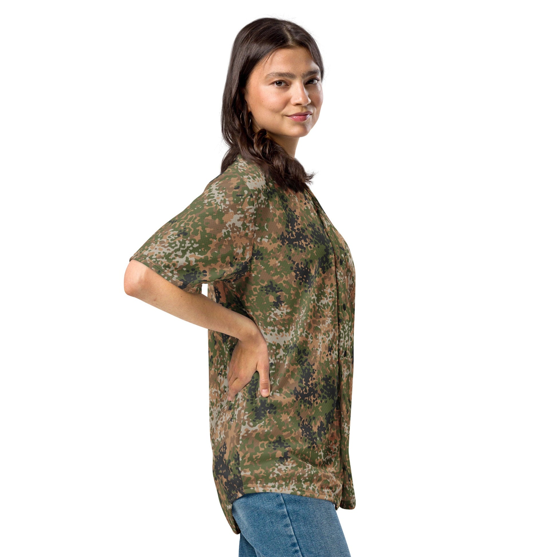 German Flecktarn Multi-terrain CAMO Unisex Baseball Jersey