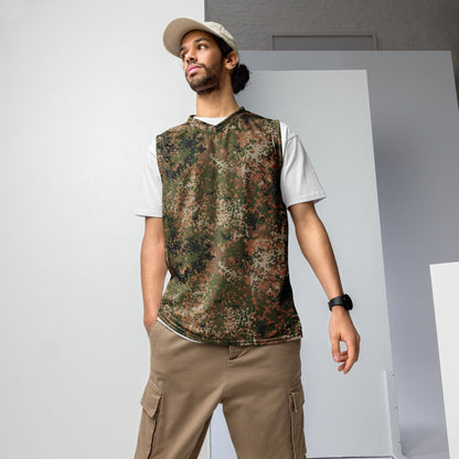German Flecktarn Multi-terrain CAMO Unisex Basketball Jersey - 2XS