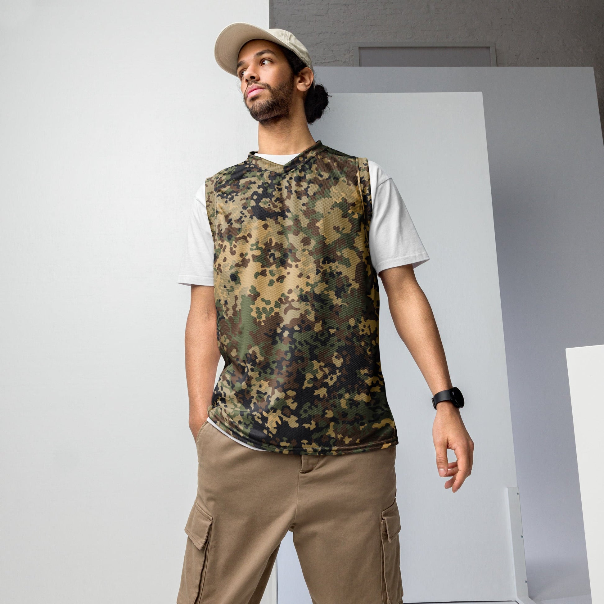 German Flecktarn Multi-terrain CAMO unisex basketball jersey - 2XS - Basketball Jerseys
