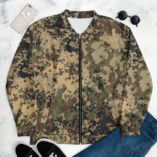 German Flecktarn Multi-terrain CAMO Unisex Bomber Jacket - Jackets