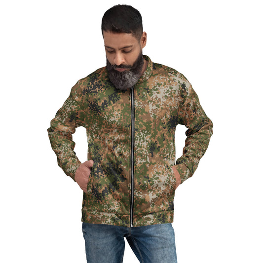 German Flecktarn Multi-terrain CAMO Unisex Bomber Jacket - XS