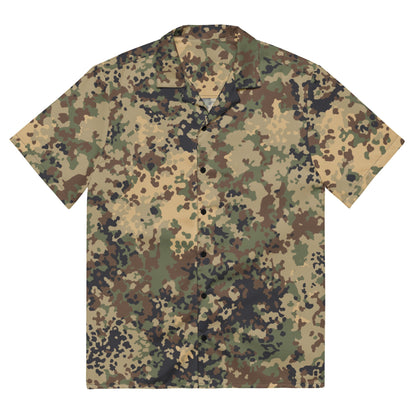 German Flecktarn Multi-terrain CAMO Unisex button shirt - 2XS - Button Shirts