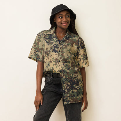 German Flecktarn Multi-terrain CAMO Unisex button shirt - Button Shirts
